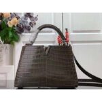 Louis Vuitton LV Women Capucines BB Handbag Grey Crocodilien Brillant Savoir Faire - Bild 2