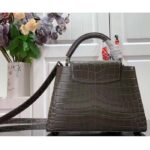 Louis Vuitton LV Women Capucines BB Handbag Grey Crocodilien Brillant Savoir Faire - Bild 4