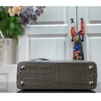 Louis Vuitton LV Women Capucines BB Handbag Grey Crocodilien Brillant Savoir Faire (1)