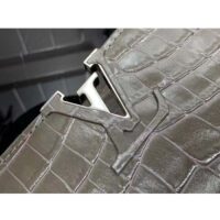 Louis Vuitton LV Women Capucines BB Handbag Grey Crocodilien Brillant Savoir Faire (1)