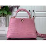 Louis Vuitton LV Women Capucines BB Handbag Pink Crocodilien Brillant Savoir Faire - immagine 2