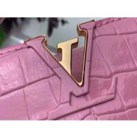 Louis Vuitton LV Women Capucines BB Handbag Pink Crocodilien Brillant Savoir Faire (8)