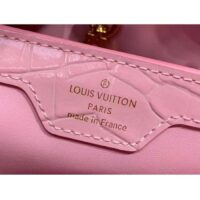 Louis Vuitton LV Women Capucines BB Handbag Pink Crocodilien Brillant Savoir Faire (8)