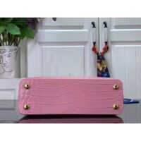 Louis Vuitton LV Women Capucines BB Handbag Pink Crocodilien Brillant Savoir Faire (8)