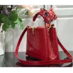 Louis Vuitton LV Women Capucines BB Handbag Red Crocodilien Brillant Savoir Faire – Image 4