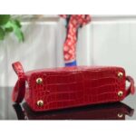 Louis Vuitton LV Women Capucines BB Handbag Red Crocodilien Brillant Savoir Faire – Image 5