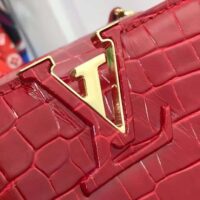 Louis Vuitton LV Women Capucines BB Handbag Red Crocodilien Brillant Savoir Faire (5)