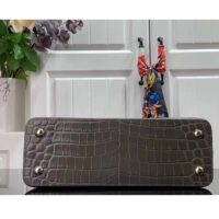 Louis Vuitton LV Women Capucines MM Handbag Brown Crocodilien Brillant Savoir Faire (4)