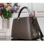 Louis Vuitton LV Women Capucines MM Handbag Grey Crocodilien Brillant Savoir Faire - immagine 4