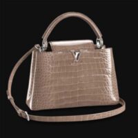 Louis Vuitton LV Women Capucines MM Handbag Brown Crocodilien Brillant Savoir Faire (4)