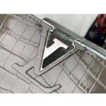 Louis Vuitton LV Women Capucines MM Handbag Grey Crocodilien Brillant Savoir Faire - immagine 7