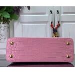 Louis Vuitton LV Women Capucines MM Handbag Pink Crocodilien Brillant Savoir Faire - immagine 5