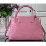 Louis Vuitton LV Women Capucines MM Handbag Pink Crocodilien Brillant Savoir Faire - immagine 3