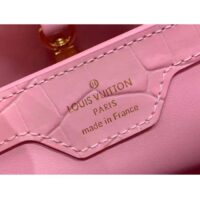 Louis Vuitton LV Women Capucines MM Handbag Pink Crocodilien Brillant Savoir Faire (8)