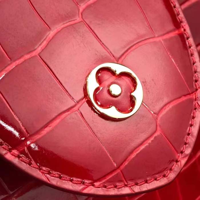Louis Vuitton LV Women Capucines MM Handbag Red Crocodilien Brillant Savoir Faire (2)
