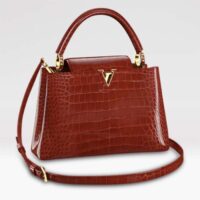 Louis Vuitton LV Women Capucines MM Handbag Red Crocodilien Brillant Savoir Faire (5)