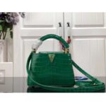 Louis Vuitton LV Women Capucines Mini Handbag Green Crocodilien Brillant Savoir Faire - Image 2