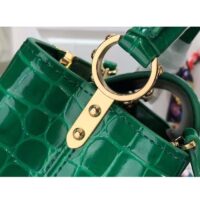 Louis Vuitton LV Women Capucines Mini Handbag Green Crocodilien Brillant Savoir Faire (1)