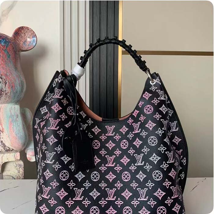 LOUIS VUITTON Mahina Carmel Hobo Black 403617