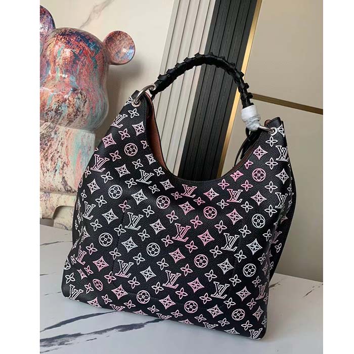 LOUIS VUITTON Mahina Carmel Hobo Black 403617