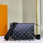 Louis Vuitton LV Women Coussin MM Handbag Black Gray Lambskin – Image 6