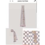 Louis Vuitton LV Women Damier Infinity Bandeau Azure Blue Silk Inkjet Print - Image 7