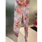 Louis Vuitton LV Women Damier Pop Up Bandeau Pink Azure Blue Silk Inkjet Print - Image 7