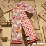 Louis Vuitton LV Women Damier Pop Up Bandeau Pink Azure Blue Silk Inkjet Print - Image 3