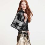 Louis Vuitton LV Women Dauphine MM Handbag Gray Denim Textile Jacquard - Image 11