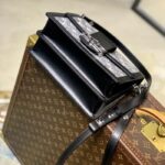 Louis Vuitton LV Women Dauphine MM Handbag Gray Denim Textile Jacquard - Image 4