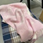 Louis Vuitton LV Women Essential Scarf Pink Wool Jacquard Weave Monogram Pattern – Image 8