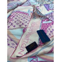 Louis Vuitton LV Women Kit 90 Square Sunrise Pastel Silk Print Monogram Pattern (1)