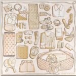 Louis Vuitton LV Women Kit 90 Square Sunset Khaki Silk Print Monogram Pattern - immagine 2