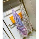 Louis Vuitton LV Women Kit 90 Square Sunset Khaki Silk Print Monogram Pattern - immagine 4