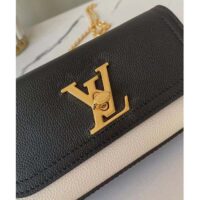 Louis Vuitton LV Women Lockme Tender Pochette Black Cream Grained Calf Leather (6)