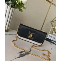 Louis Vuitton LV Women Lockme Tender Pochette Black Cream Grained Calf Leather (6)