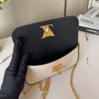 Louis Vuitton LV Women Lockme Tender Pochette Black Cream Grained Calf Leather (6)