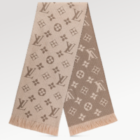 Louis Vuitton LV Women Logomania Scarf Ecru White Allover Monogram Pattern (1)