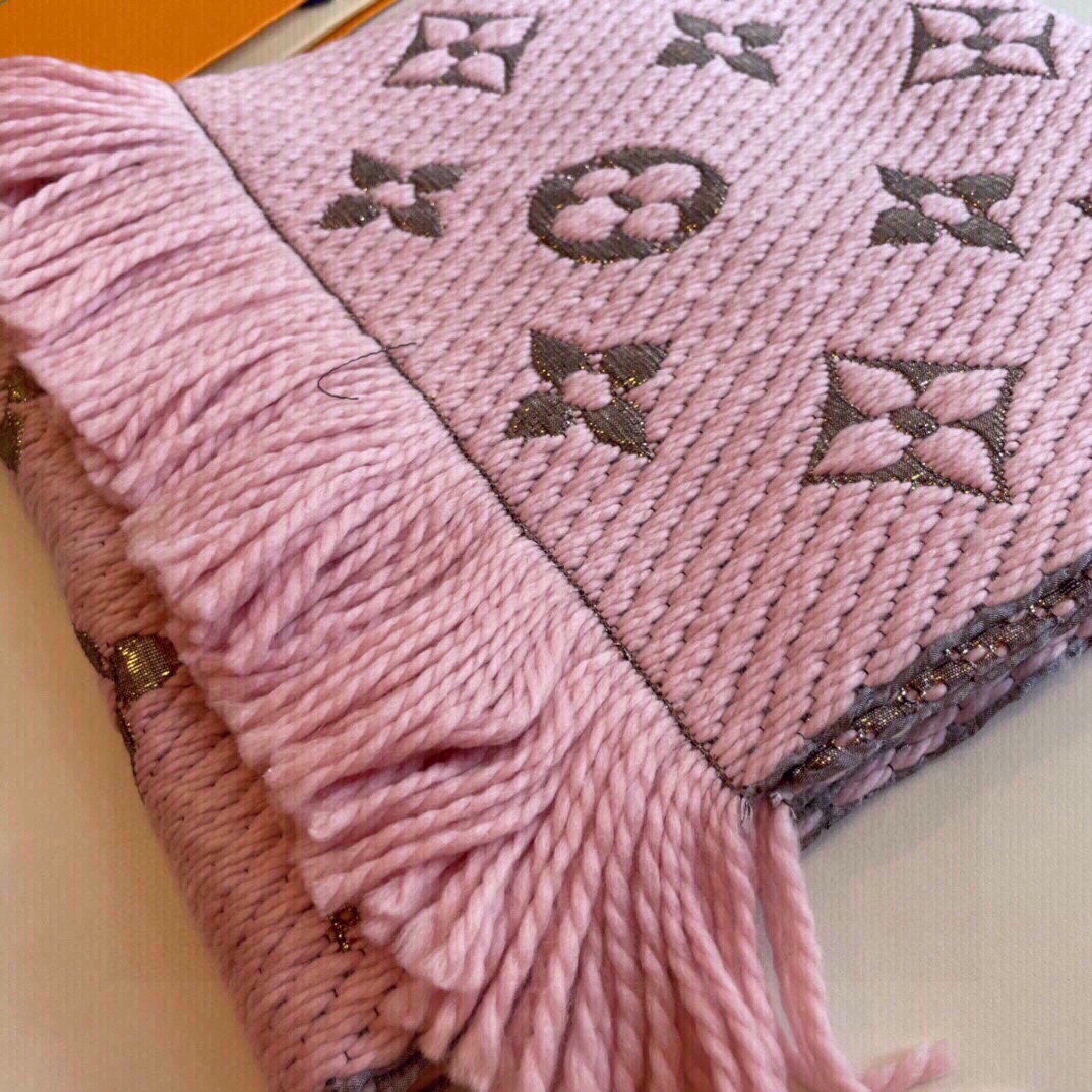 Louis Vuitton LV Women Logomania Scarf Ecru White Allover Monogram