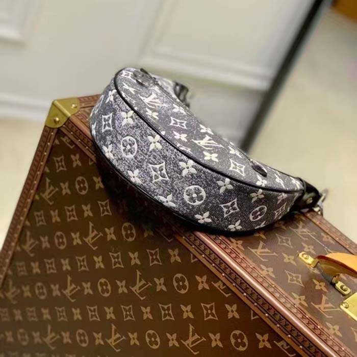 Louis Vuitton LV Women Loop PM Bag Gray Denim Textile Jacquard 10