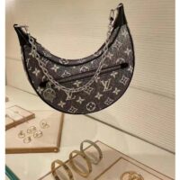 Louis Vuitton LV Women Loop PM Bag Gray Denim Textile Jacquard (1)