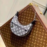 Louis Vuitton LV Women Loop PM Bag Gray Denim Textile Jacquard (1)