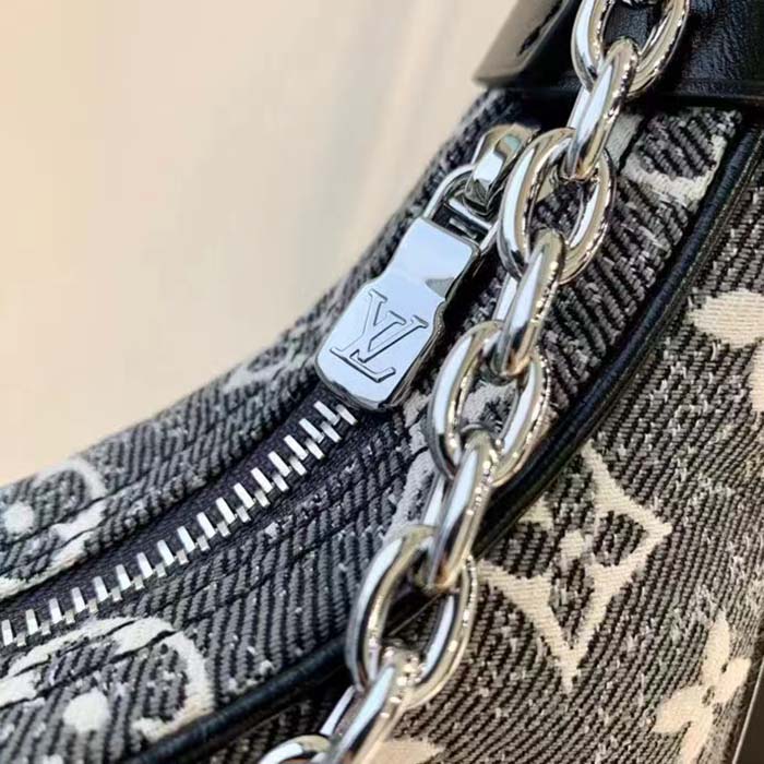 Louis Vuitton LV Women Loop PM Bag Gray Denim Textile Jacquard - LULUX Louis Vuitton LV Women Loop PM Bag Gray Denim Textile Jacquard 6