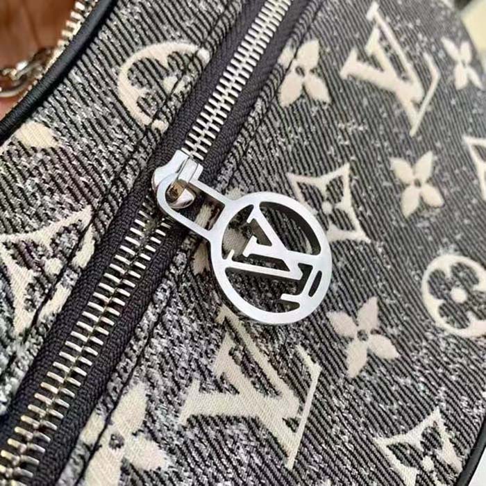 Louis Vuitton LV Women Loop PM Bag Gray Denim Textile Jacquard 8