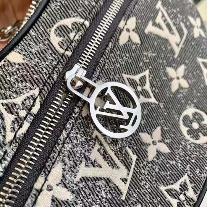 Louis Vuitton LV Women Loop PM Bag Gray Denim Textile Jacquard - LULUX Louis Vuitton LV Women Loop PM Bag Gray Denim Textile Jacquard 8