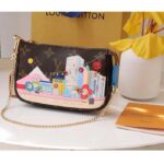 Louis Vuitton LV Women Mini Pochette Accessoires Blue Monogram Coated Canvas – Image 3