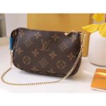 Louis Vuitton LV Women Mini Pochette Accessoires Blue Monogram Coated Canvas – Image 5
