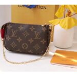 Louis Vuitton LV Women Mini Pochette Accessoires Fuchsia Monogram Coated Canvas - Image 4
