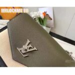 Louis Vuitton LV Women Mylockme Chain Bag Light Khaki Green Grained Calf Leather - immagine 7