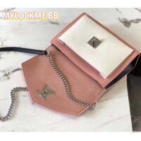 Louis Vuitton LV Women Mylockme Chain Bag Rose Trianon Pink Grained Calf Leather (3)